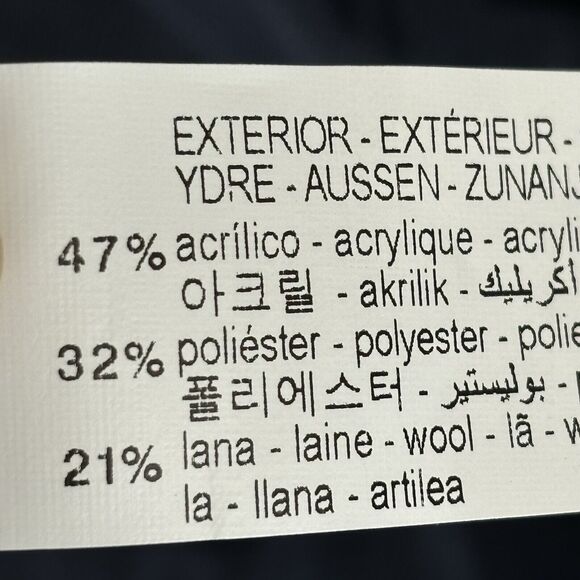 Zara Wool Blend Shirt Jacket Womens Medium Gray Yellow Oversized Button Shacket - Picture 8 of 12